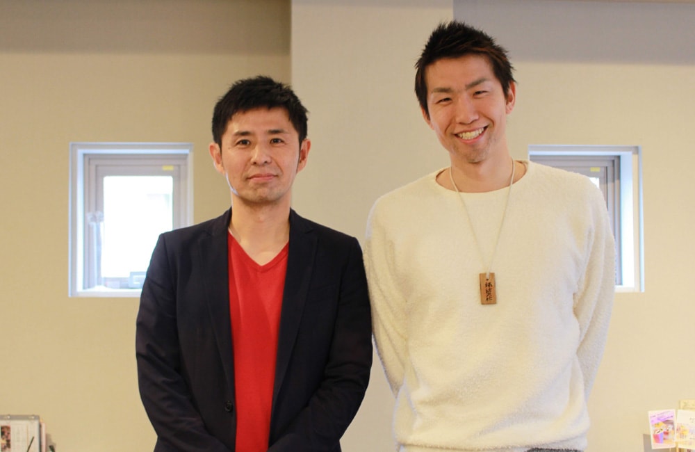 YASUOJAPAN代表　飯島 康夫様とスピンスレッド株式会社代表　砂子のツーショット